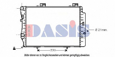 AKS DASIS 121990n -  Радиатор, охлаждение двигателя